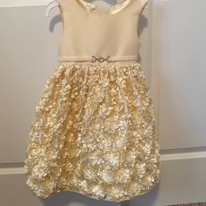 Cream Ruffles dress size 4T